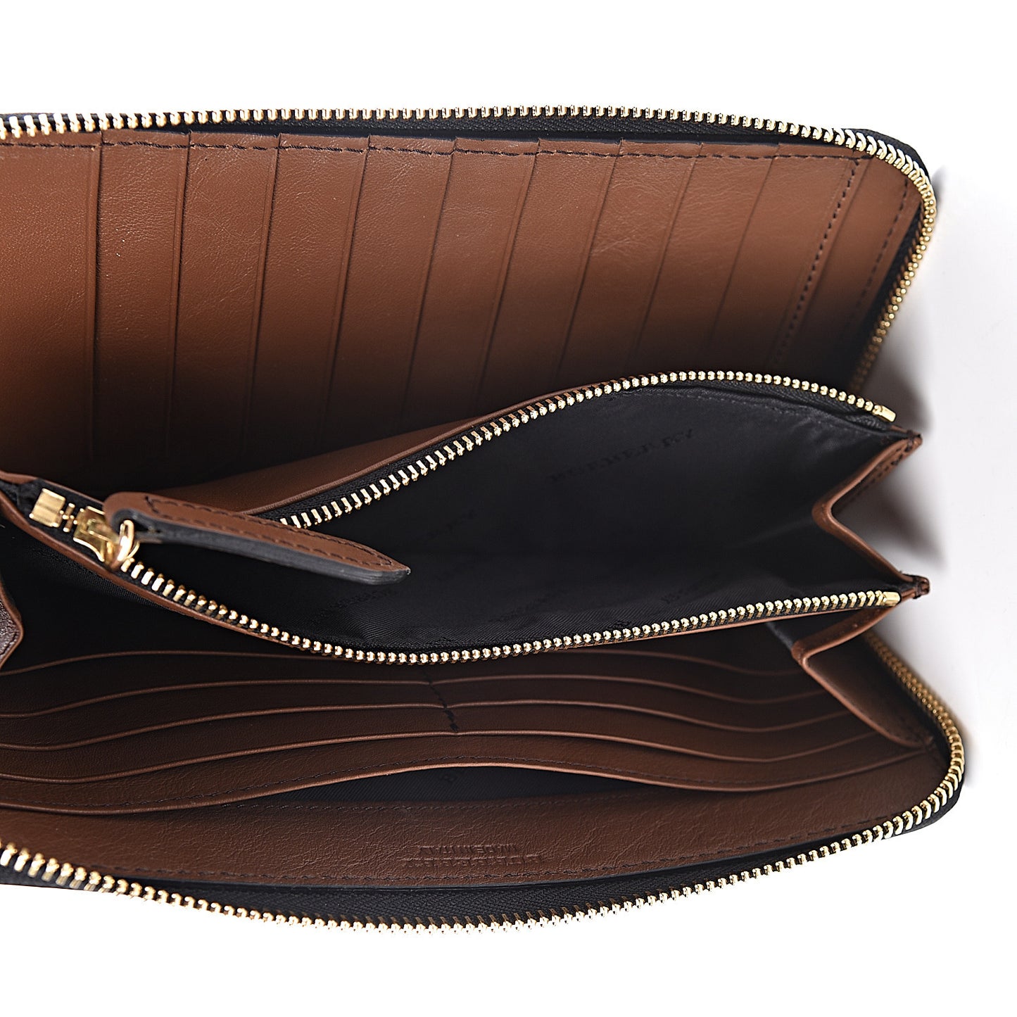 Signature Grain Calfskin Soft Renfrew Zip Around Wallet Tan