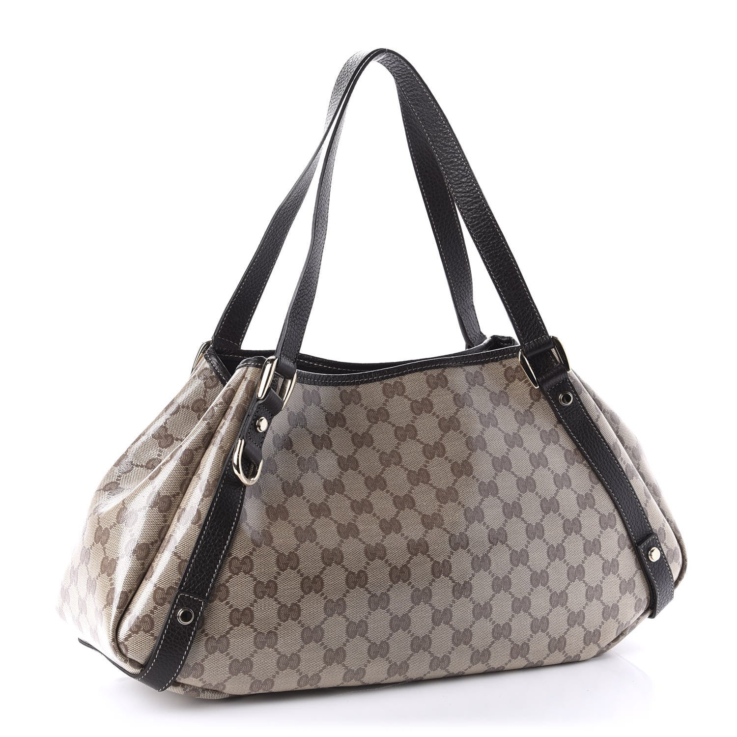 Gucci Crystal Monogram Medium Abbey Shoulder Bag Dark Brown 3 of 10