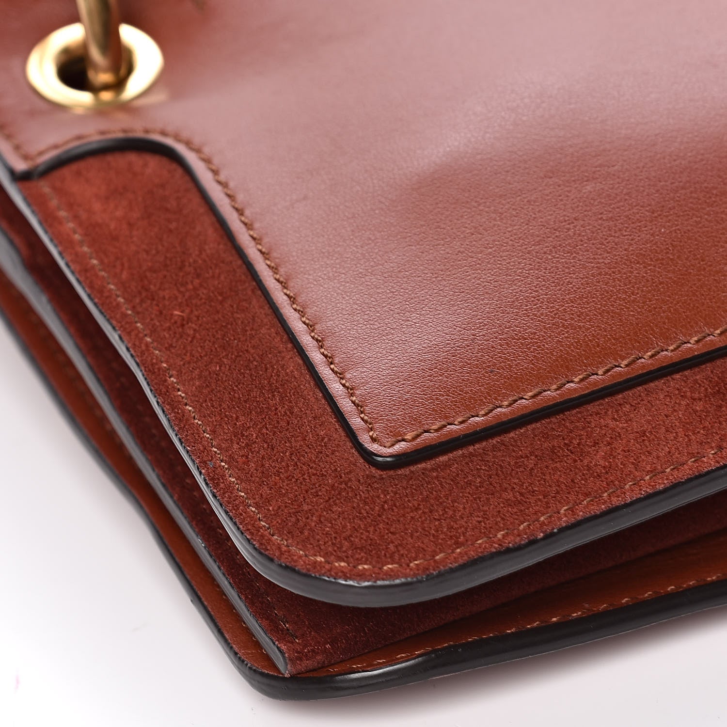 Chloe Calfskin Suede Small Roy Bag Sepia Brown 10 of 12