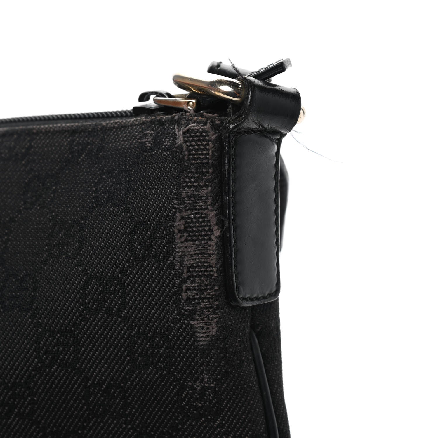 Gucci Denim Monogram Flat Messenger Bag Black 11 of 11