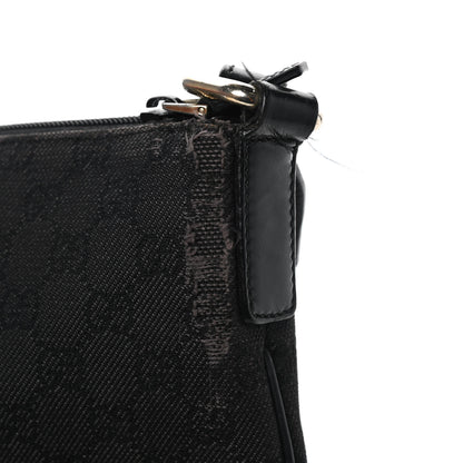 Gucci Denim Monogram Flat Messenger Bag Black 11 of 11