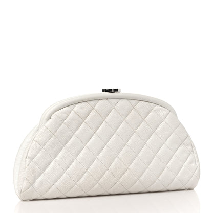 Chanel Caviar Quilted Timeless Clutch White 3 of 13