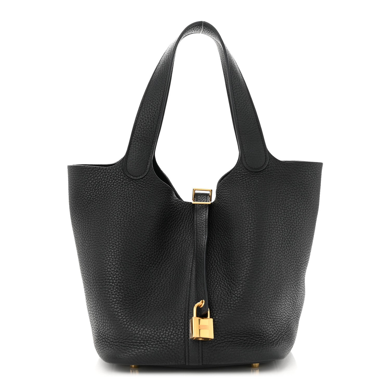 Hermes Taurillon Clemence Picotin Lock 22 MM Black 1 of 14