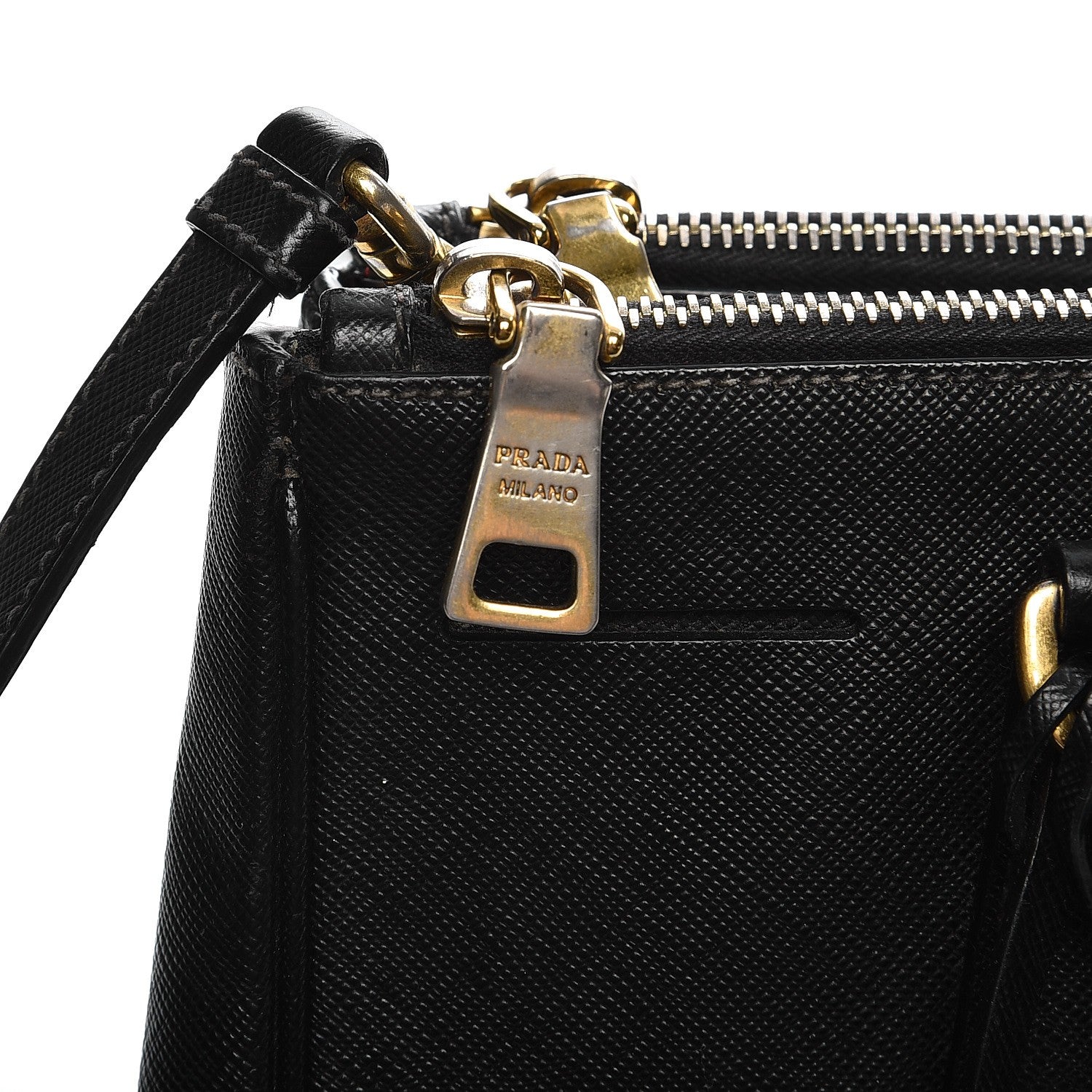 Prada Saffiano Small Galleria Double Zip Tote Black 11 of 15