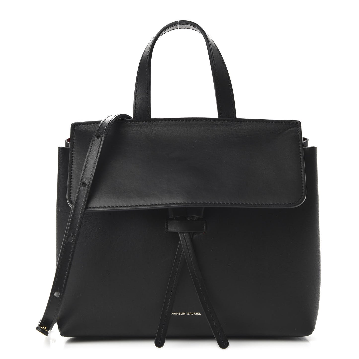 Calfskin Mini Mini Lady Bag Black Flamma
