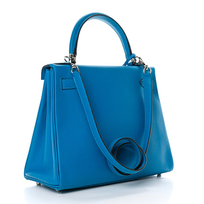 Hermes Evercolor Kelly Retourne 28 Bleu Hydra 2 of 10
