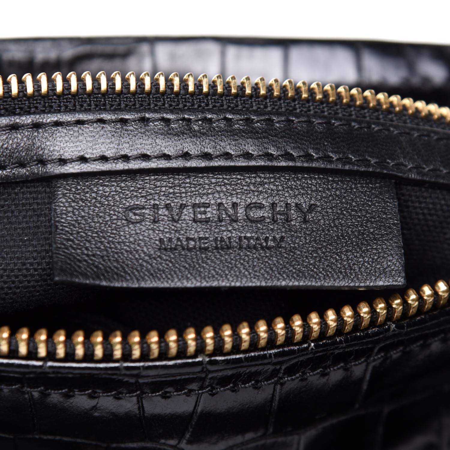 Givenchy Calfskin Crocodile Embossed Small Pandora Black 6 of 13