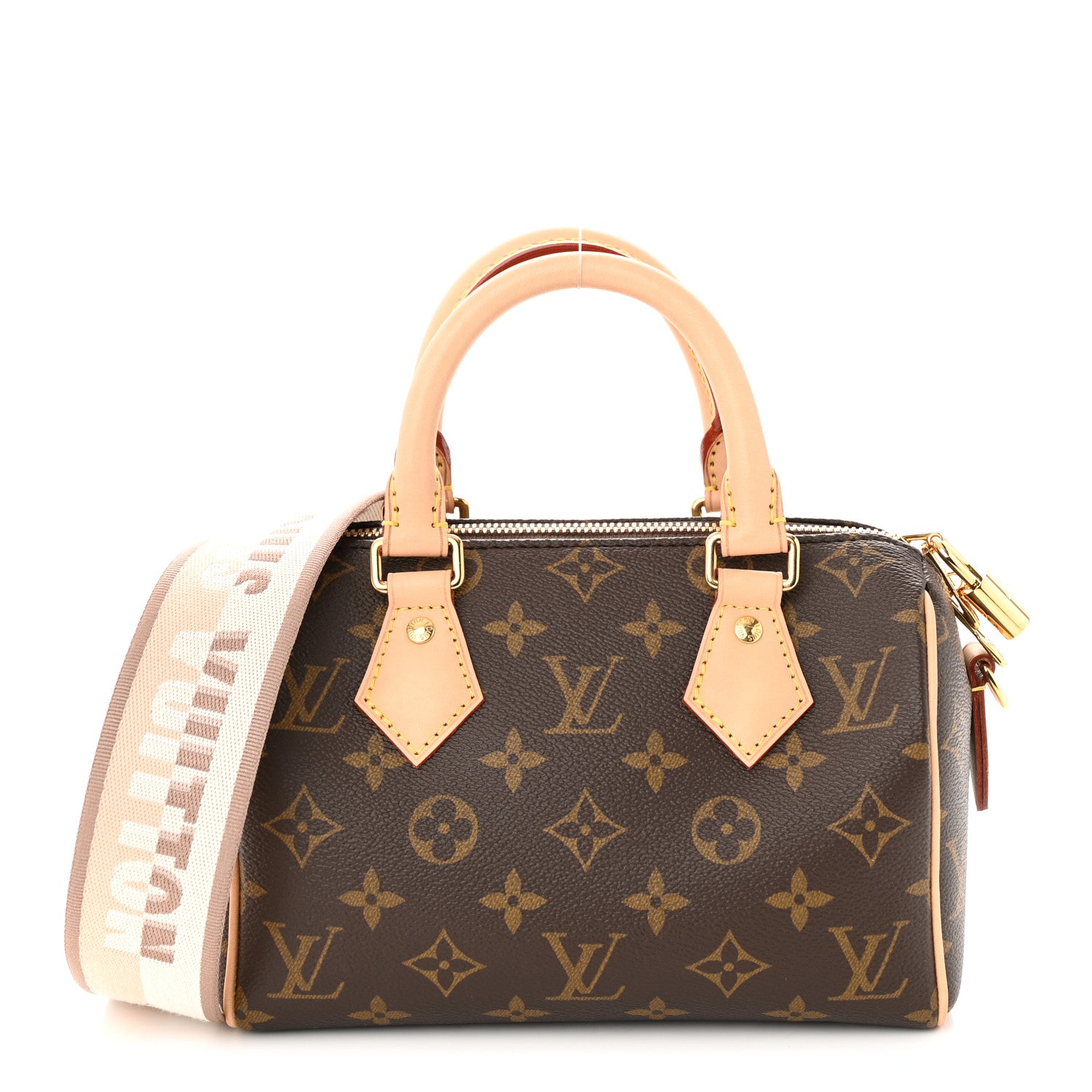 Louis Vuitton Monogram Speedy Bandouliere 20 Beige 1 of 10