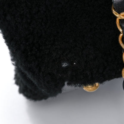 Chanel Shearling Lambskin Medium Coco Handle Flap Black 19 of 19