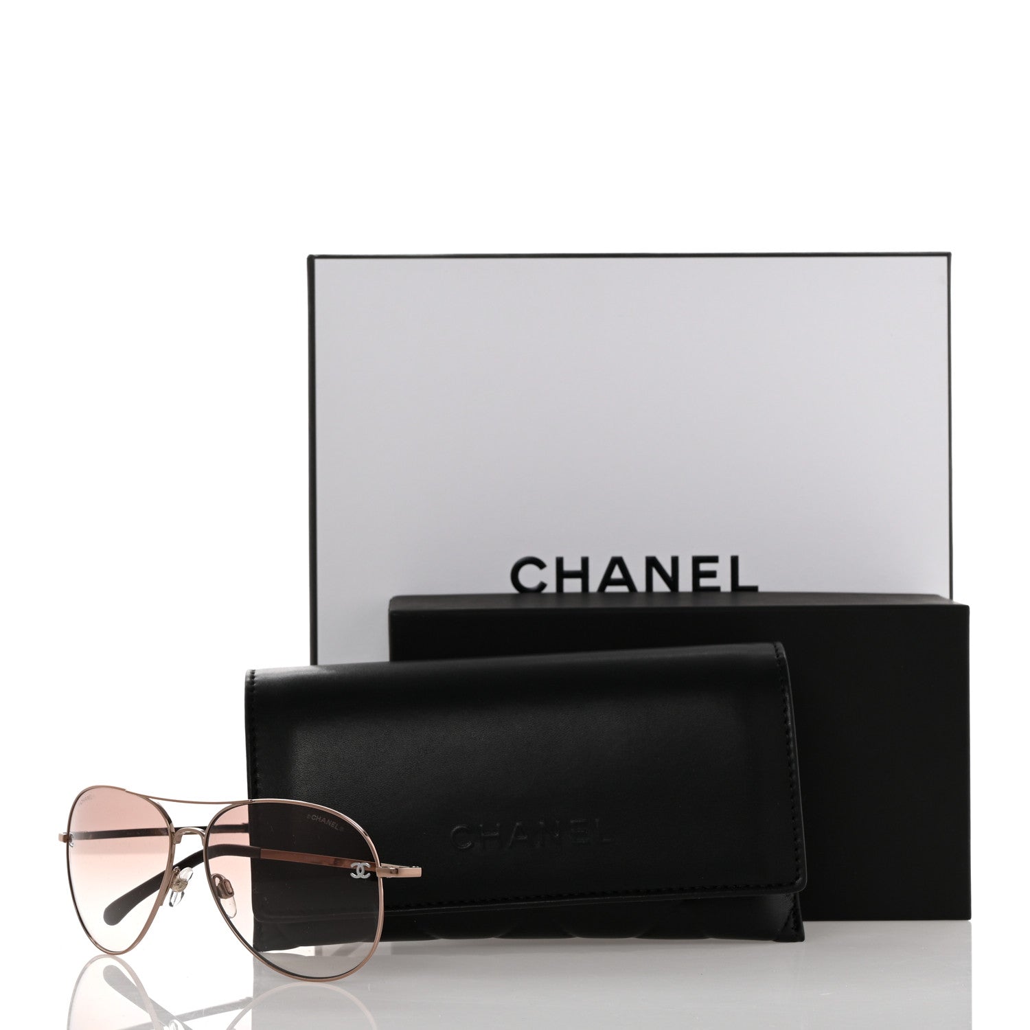 Chanel Metal Aviator CC Sunglasses 4189-T-Q Rose 8 of 8