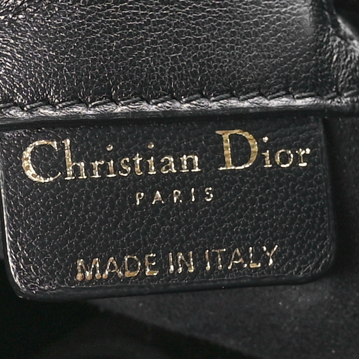 Christian Dior Lambskin Bucket Bag Black 6 of 11