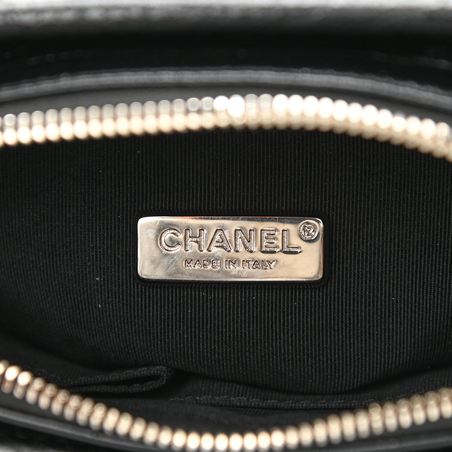 Chanel Calfskin Crocodile Embossed Small Gabrielle Cocodile Hobo Black 6 of 9