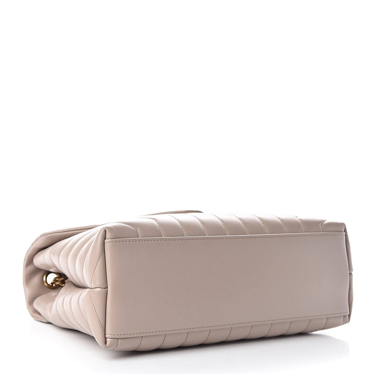 Calfskin Y Quilted Monogram Medium Loulou Chain Satchel Light Natural