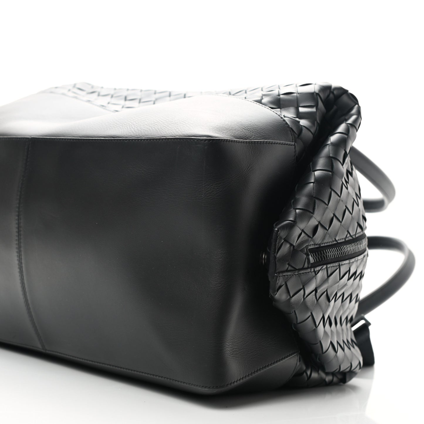 Nappa Intrecciato Maxi Convertible Tote Black