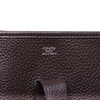 Hermes Taurillon Clemence Evelyne III GM Chocolate 8 of 11