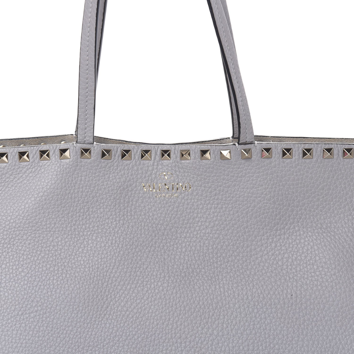 Valentino Garavani Grained Calfskin Rockstud Shoulder Tote Perla 12 of 12