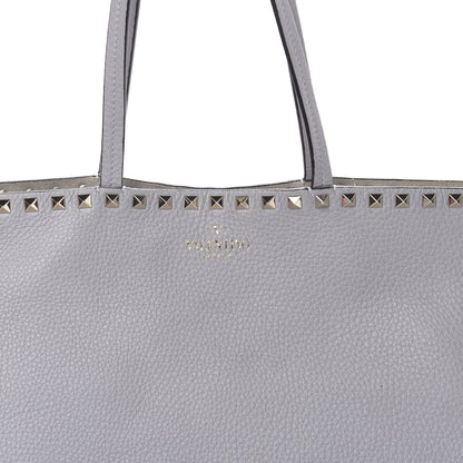 Valentino Garavani Grained Calfskin Rockstud Shoulder Tote Perla 12 of 12