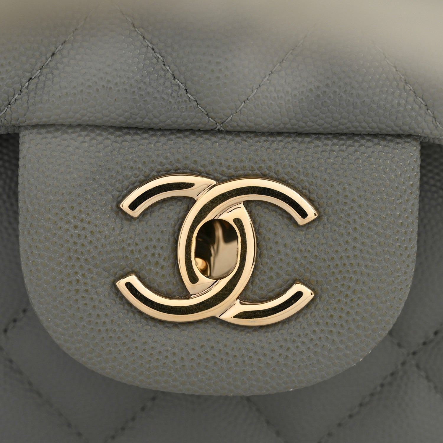 Chanel Caviar Quilted Jumbo Double Flap Grey 12 of 13