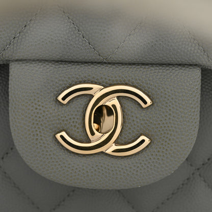 Chanel Caviar Quilted Jumbo Double Flap Grey 12 of 13