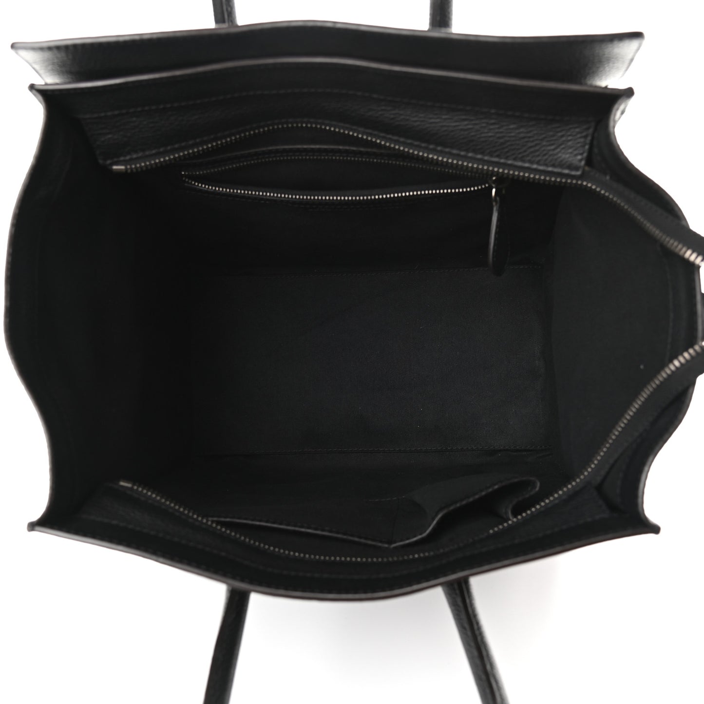 Drummed Calfskin Mini Luggage Black