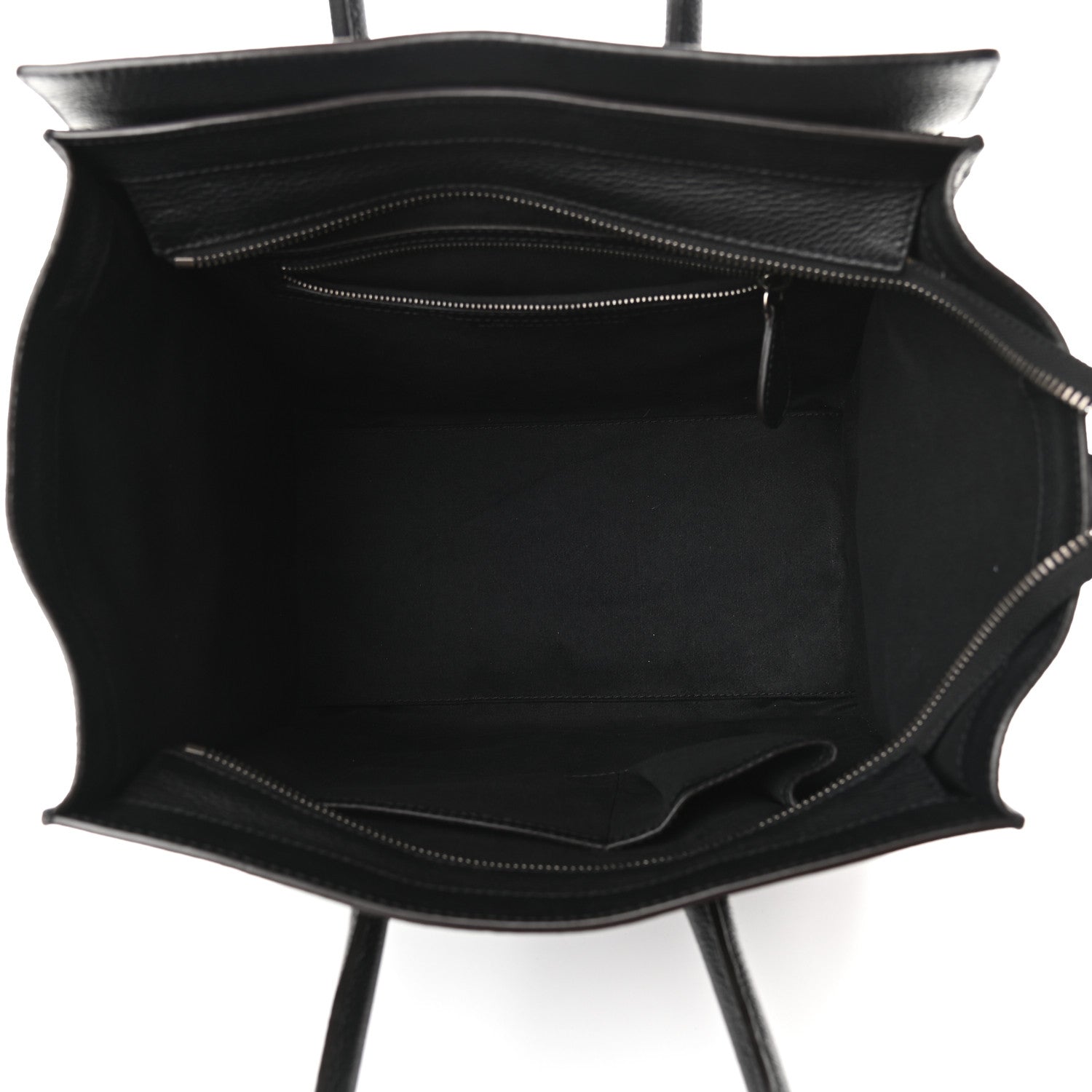 Celine Drummed Calfskin Mini Luggage Black 5 of 8