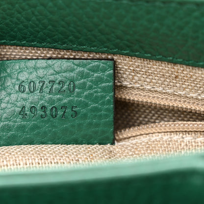 Gucci Dollar Calfskin Interlocking G Crossbody Bag Emerald 7 of 10