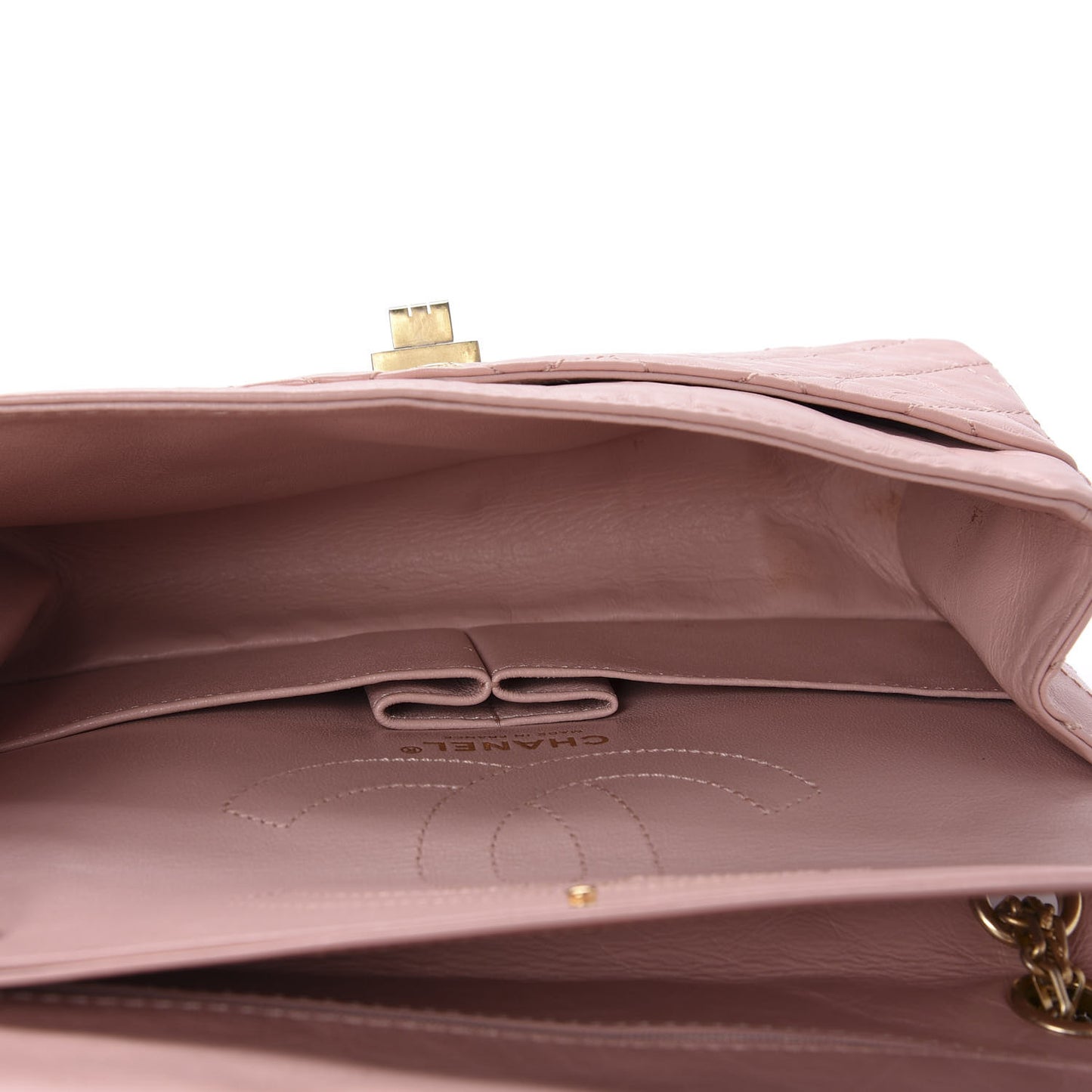Aged Calfskin Quilted 2.55 Reissue 225 Flap Pink