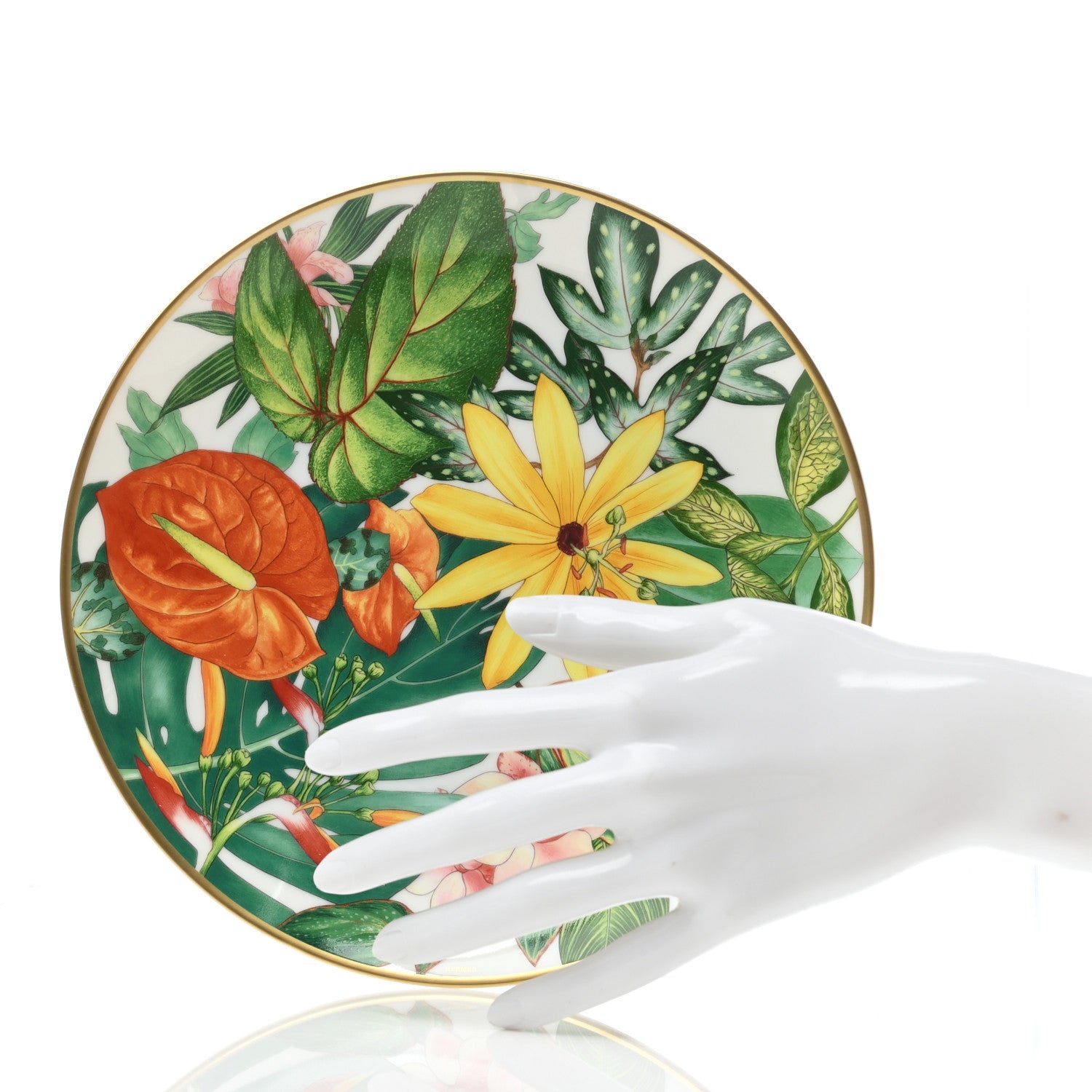 Hermes Porcelain Passifolia Dessert Plate N°2 Set of 2 2 of 6