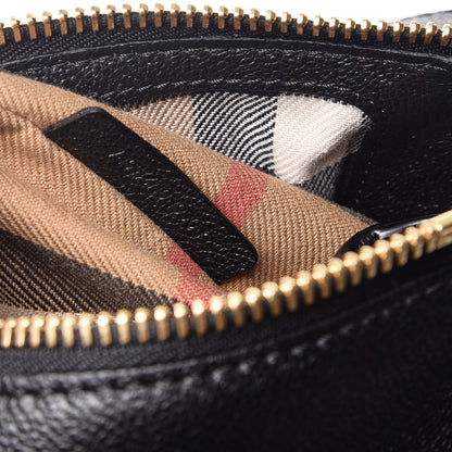 Burberry Soft Grain Calfskin House Check Small Helmsley Crossbody Black 7 of 7