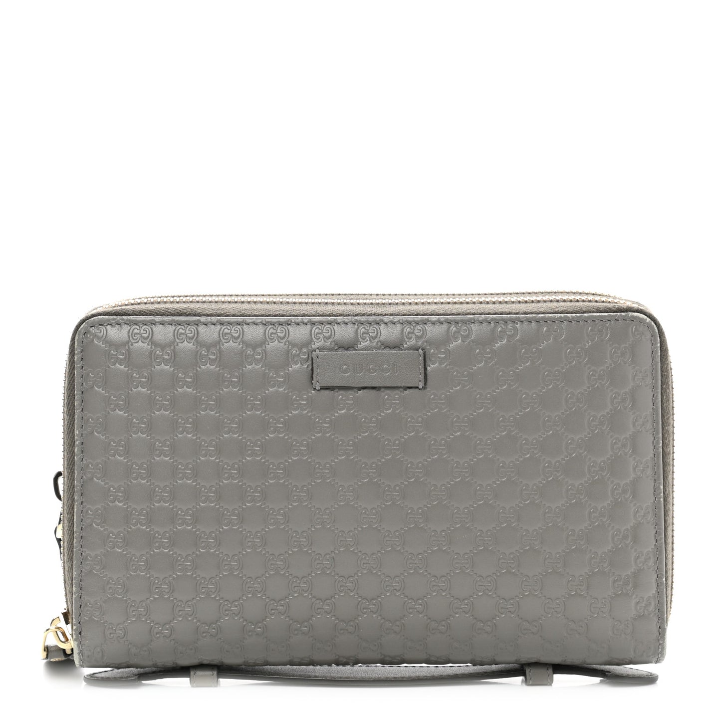 Microguccissima Zip Around Top Handle Travel Wallet Loess