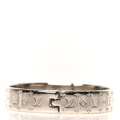 Louis Vuitton Palladium Monogram Nanogram Cuff S Silver 3 of 5