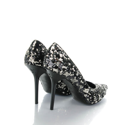Louis Vuitton Sequin Liza Pumps 38.5 Black 4 of 8