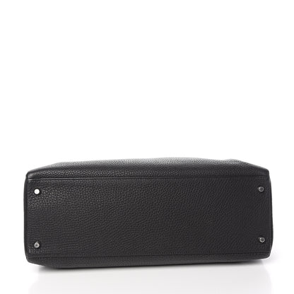 Hermes Taurillon Clemence Retourne Kelly 40 Black 6 of 34