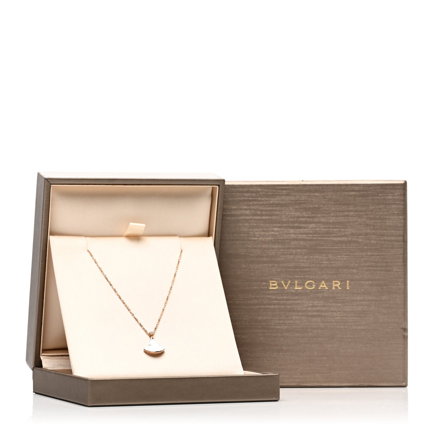 18K Rose Gold Diamond Mother of Pearl Small Divas' Dream Pendant Necklace