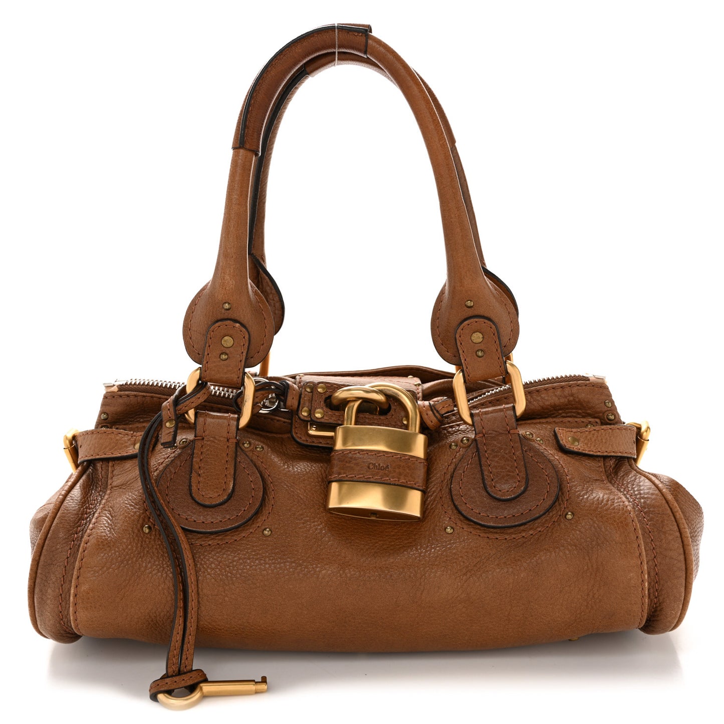Calfskin Medium Paddington Satchel Tan