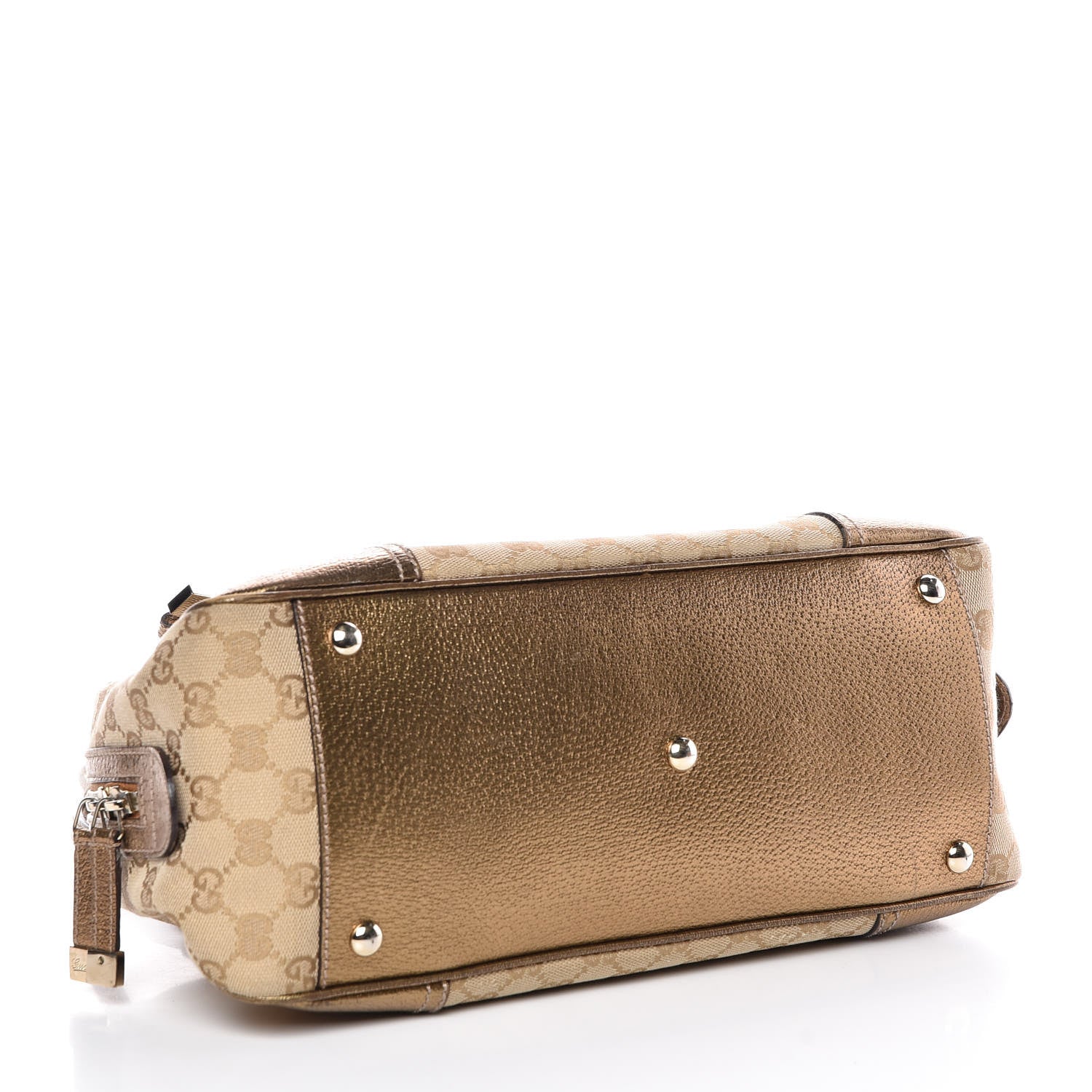 Gucci Monogram Small Princy Satchel Metallic 4 of 13