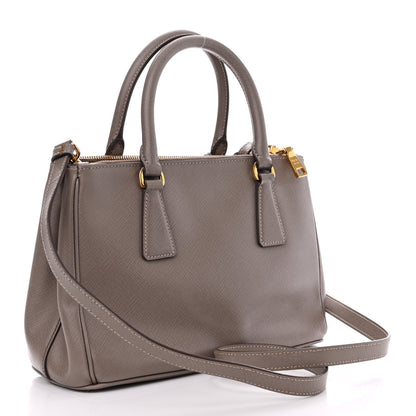 Prada Saffiano Small Galleria Double Zip Tote Argilla 3 of 29