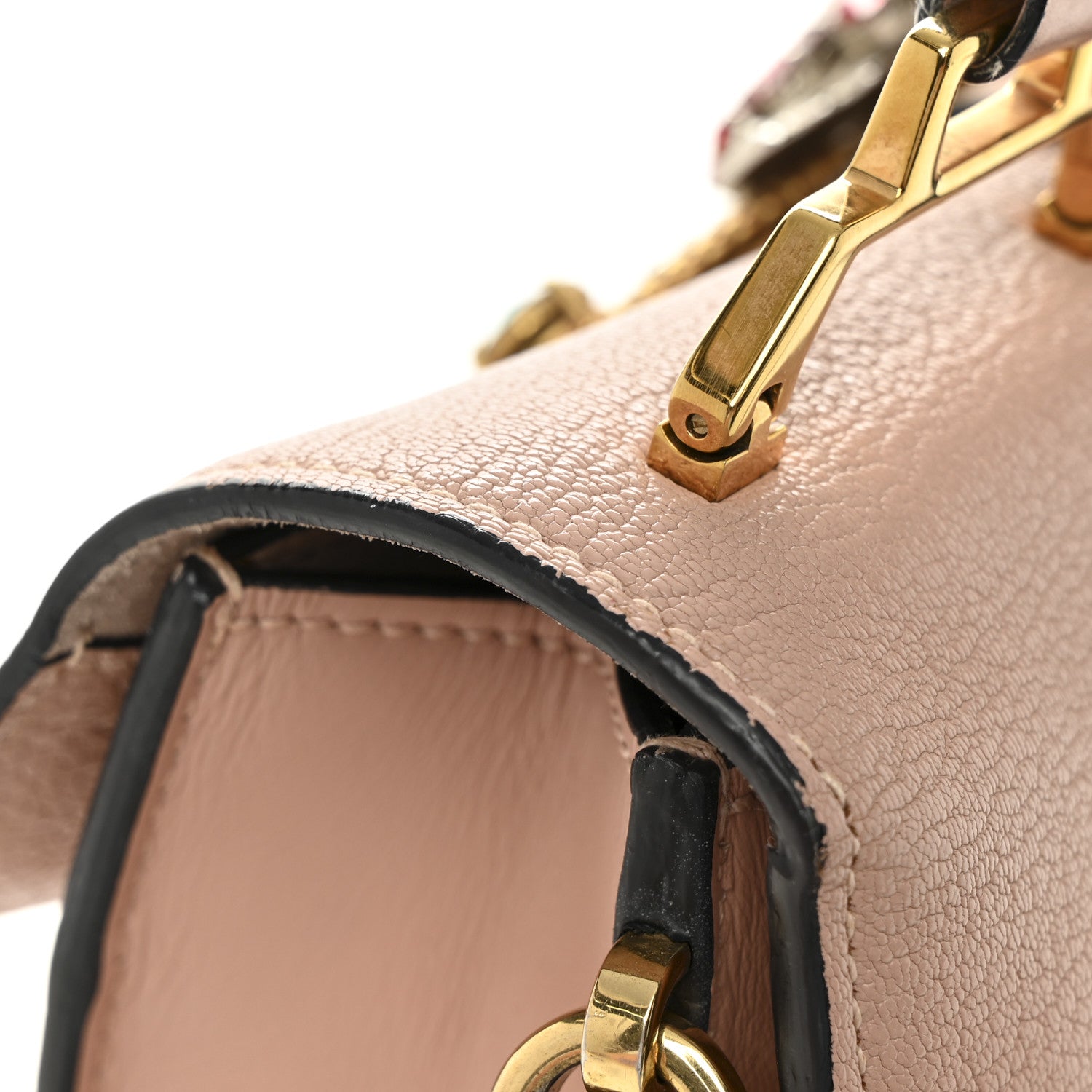 Miu Miu Goatskin Madras Soft Calfskin Crystal Embellished Top