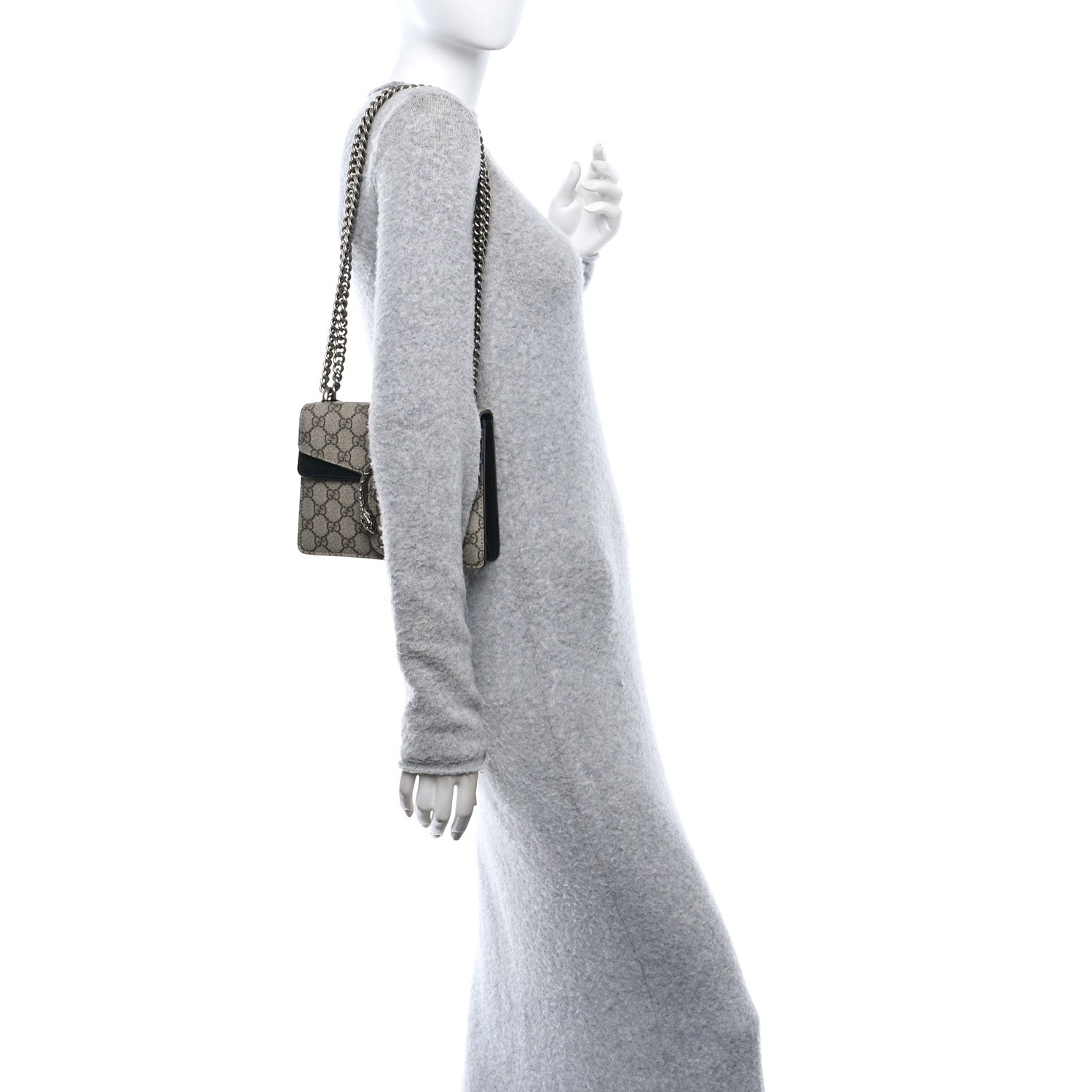 Gucci GG Supreme Monogram Mini Dionysus Shoulder Bag Black 2 of 10