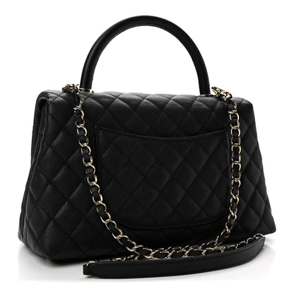 Chanel Caviar Quilted Small Coco Handle Flap Black 3 of 11