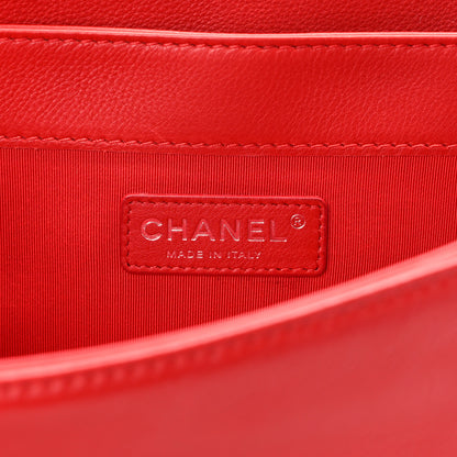 Chanel Calfskin New Medium Boy Reverso Flap Red 6 of 14