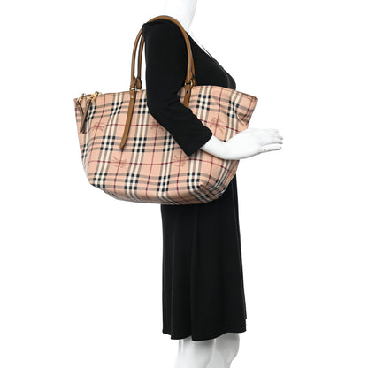 Burberry Haymarket Check Medium Salisbury Tote Camel 3 of 11