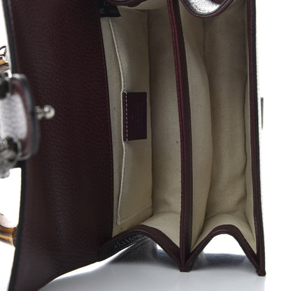 Gucci Dollar Calfskin Crystal Web Mini Dionysus Bamboo Top Handle Bag Vintage Bordeaux Black Diamond 5 of 9