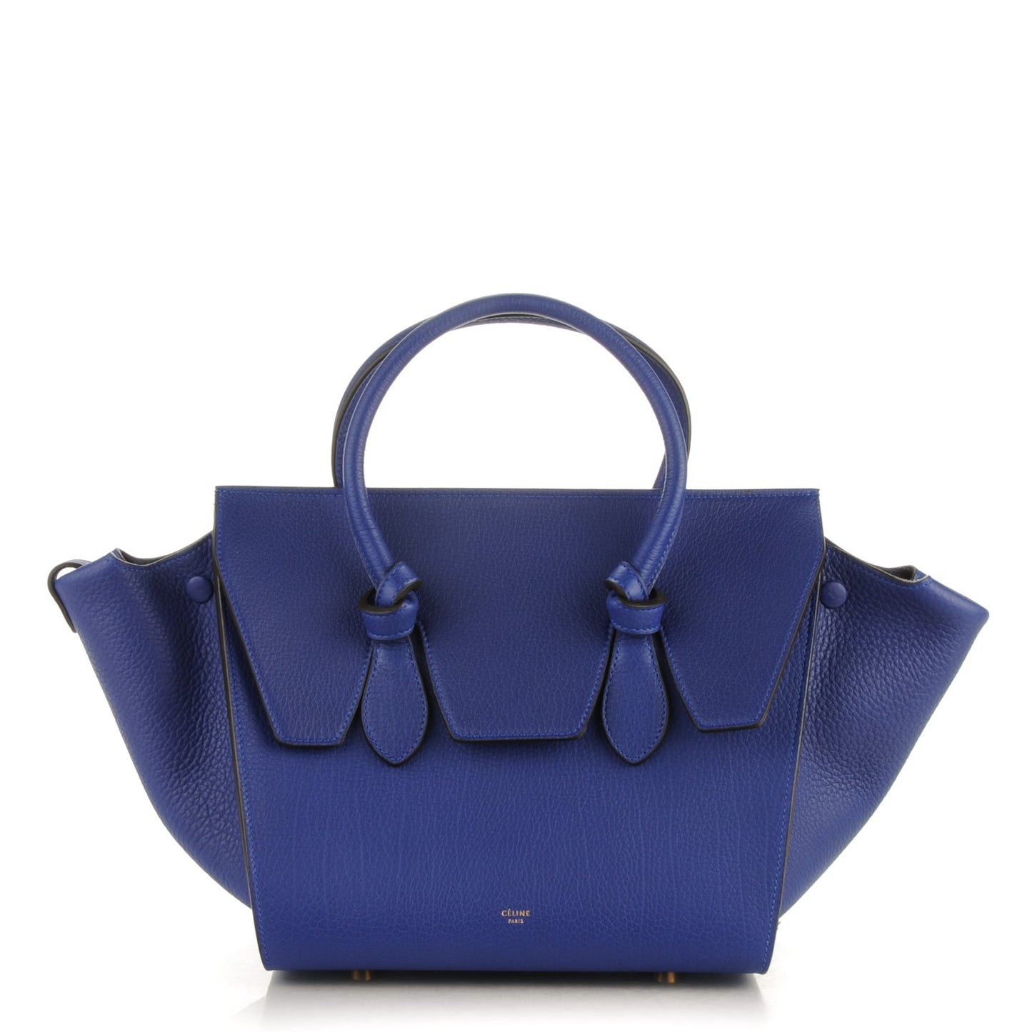 Crisped Calfskin Mini Tie Knot Tote Indigo