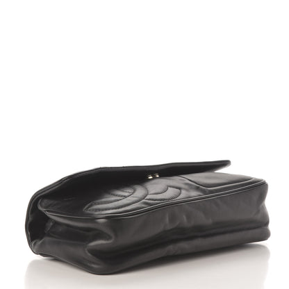 Chanel Calfskin Diagonal Ligne Medium Flap Black 4 of 12