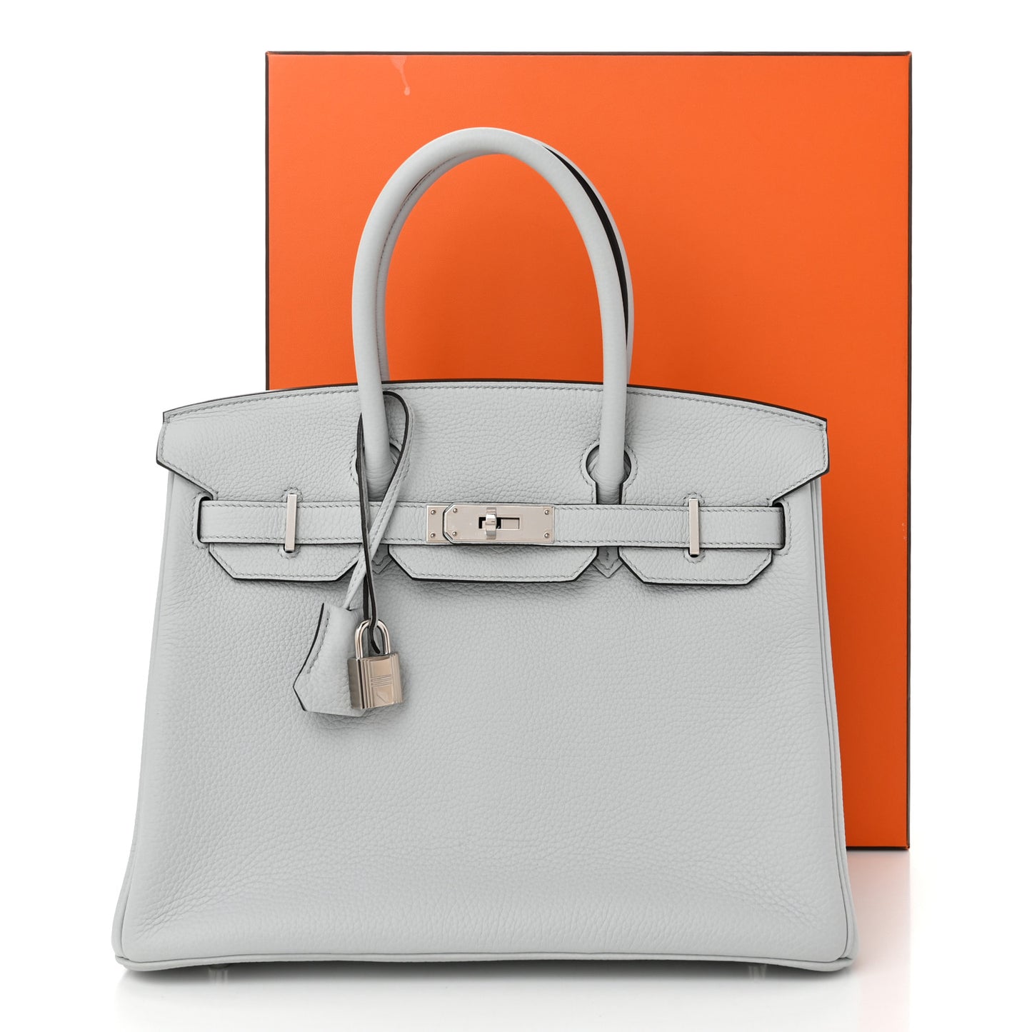 Taurillon Clemence Birkin 30 Bleu Pale