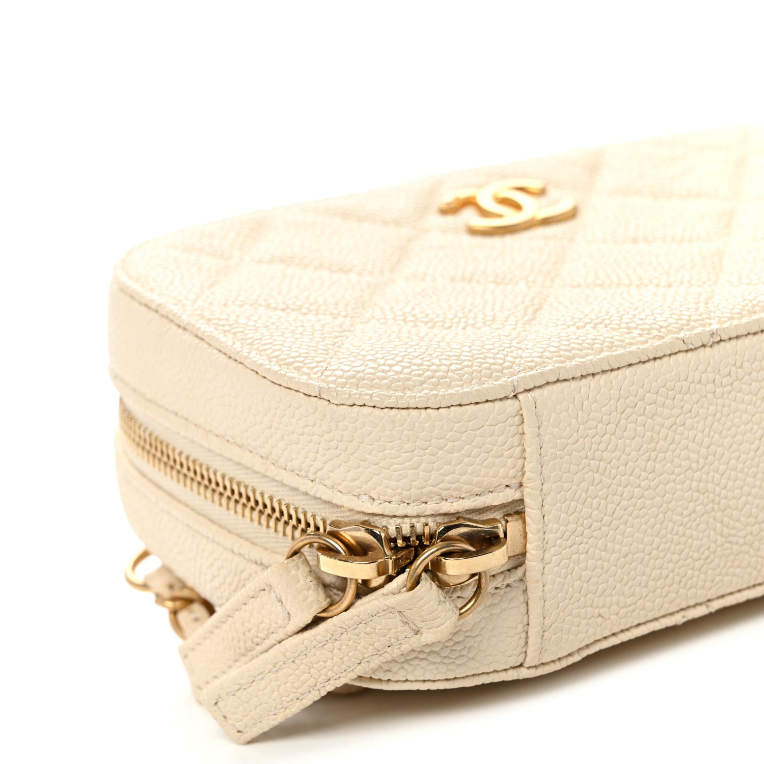 Chanel Caviar Quilted Flap Waist Bag White 9 of 10