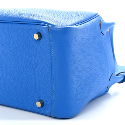Hermes Taurillon Clemence Lindy 30 Bleu Hydra 10 of 10