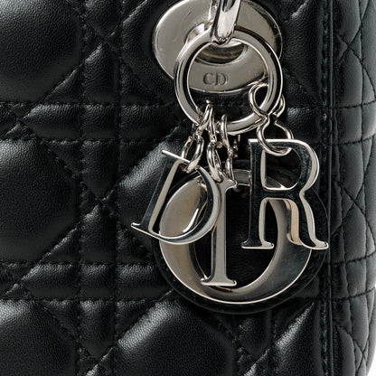 Christian Dior Lambskin Cannage Mini Lady Dior Black 8 of 10