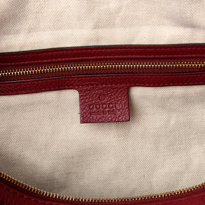 Gucci Monogram Vintage Web Medium Boston Red 6 of 10